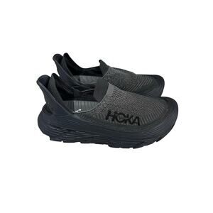 HOKA ONE ONE Restore TC Triple Black Slip On Recovery Shoes Mens 10